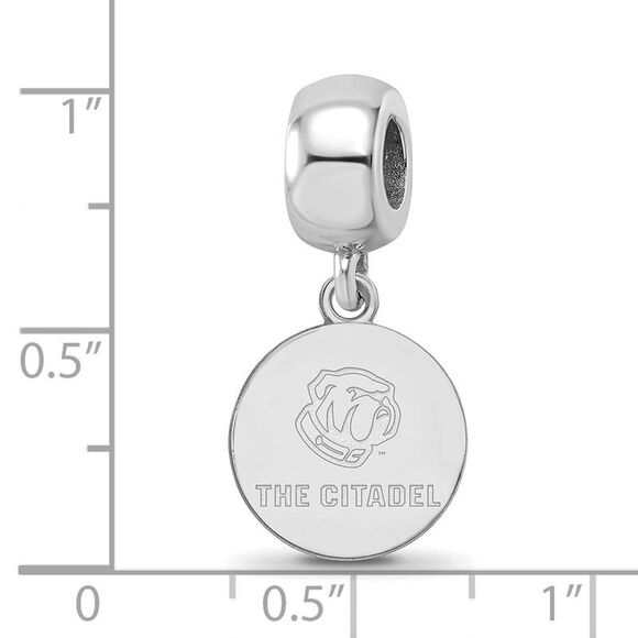 Sterling Silver Rhodium Plated The Citadel Small Dangle Bead Charm - Picture 5 of 6